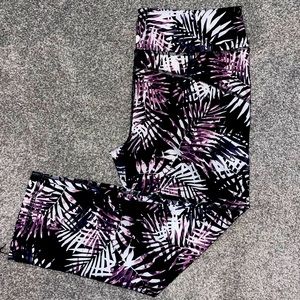 Marika Sport cropped leggings palm tree leaf pattern